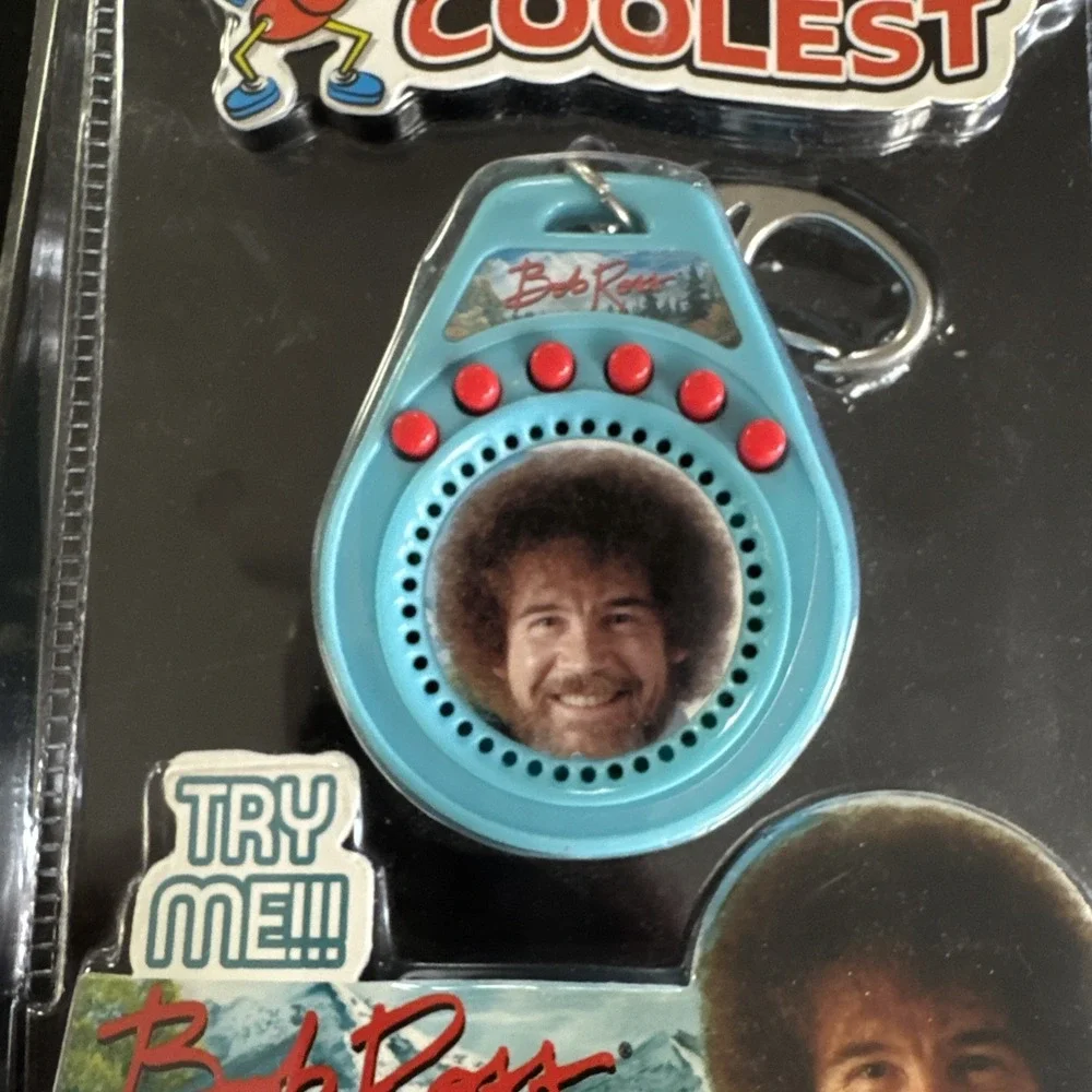 Worlds Coolest Bob Ross Talking Keychain 6 Phrases Super Impulse 5001 New